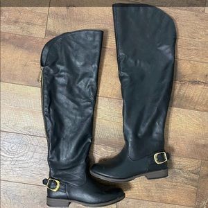 Black Knee High Boots